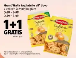 Poiesz Grand'Italia tagliatelle all' Uovo aanbieding