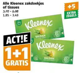 Poiesz Alle Kleenex zakdoekjes of tissues aanbieding
