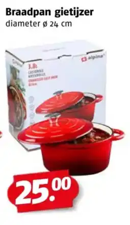 Poiesz Braadpan gietijzer aanbieding