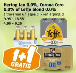 Poiesz Hertog Jan 0.0%, Coron Cero 0.0% of Leffe blond 0.0% 2 aanbieding
