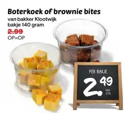 De Boerenschuur Boterkoek of brownie bites aanbieding