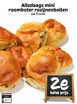 De Boerenschuur Alledaags mini roomboter rozijnenbollen aanbieding