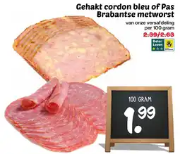 De Boerenschuur Gehakt cordon bleu of Pas Brabantse metworst aanbieding