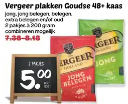 De Boerenschuur Vergeer plakken Goudse 48+ kaas aanbieding