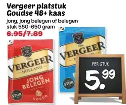 De Boerenschuur Vergeer platstuk Goudse 48+ kaas aanbieding