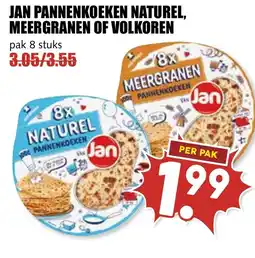 De Boerenschuur Jan pannenkoeken naturel, meergranen of volkoren aanbieding