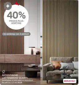 Praxis Akoestische lattenwand quanti aanbieding