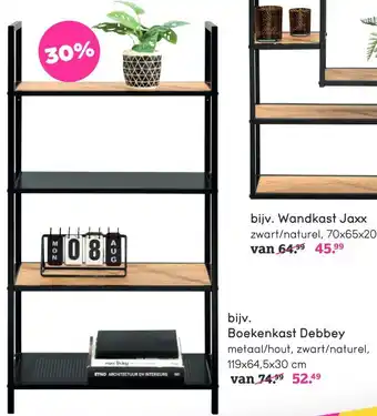 Leen Bakker Boekenkast Debbey 119x64.5x30 cm aanbieding