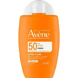 Etos Avène Ultra Fluid Invisible Zonnebrand Gezicht SPF50 50 ML aanbieding