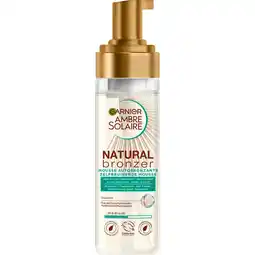 Etos Garnier Ambre Solaire Self Tan Mousse Zelfbruiner voor Lichaam & Gezicht 200ML aanbieding