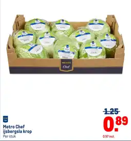 Makro Metro Chef ijsbergsla krop aanbieding