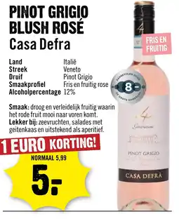 Dirck 3 Pinot grigio blush rosé casa defra aanbieding