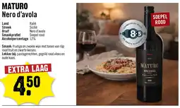 Dirck 3 Maturo nero d'avola aanbieding