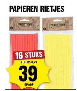 Dirck 3 Papieren rietjes aanbieding