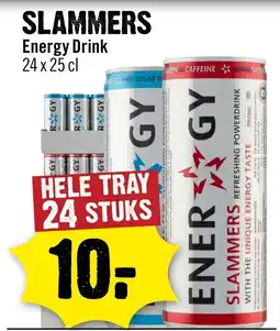 Dirck 3 Slammers energy drink aanbieding