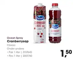 HANOS Ocean spray cranberrysap aanbieding