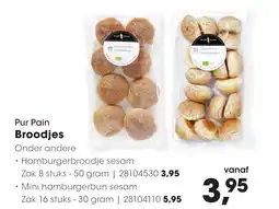 HANOS Pur pain broodjes hamburgerbroodje sesam aanbieding