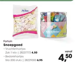 HANOS Fortuin snoepgoed vruchtenhartjes aanbieding