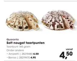 HANOS Quaranta soft nougat taartpunten amaretti aanbieding