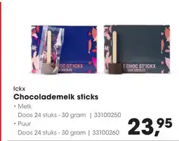 HANOS Ickx chocolademelk sticks aanbieding