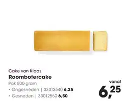 HANOS Cake van klaas roombotercake ongesneden aanbieding
