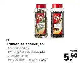 HANOS Isfi kruiden en specerijen laurierblaadjes aanbieding