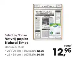 HANOS Vetvrij papier Natural Times aanbieding