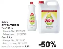 HANOS Dubro Afwasmiddel aanbieding