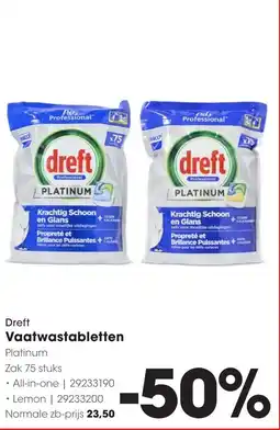 HANOS Dreft Vaatwastabletten Platinum aanbieding