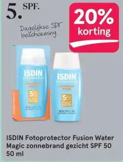 Etos ISDIN Fotoprotector Fusion Water Magic zonnebrand gezicht SPF 50 aanbieding