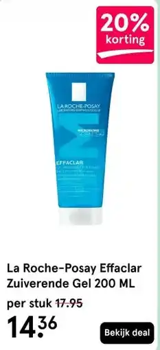 Etos La Roche-Posay Effaclar Zuiverende Gel 200 ML aanbieding