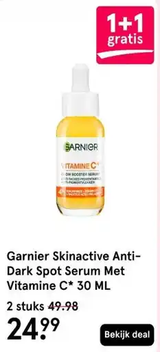 Etos Garnier Skinactive Anti-Dark Spot Serum Met Vitamine C* 30 ML aanbieding