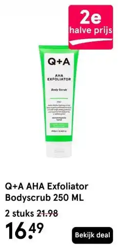 Etos Q+A AHA Exfoliator Bodyscrub 250 ML aanbieding