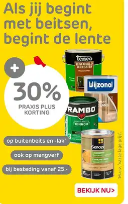 Praxis Op buitenbeits en lak aanbieding