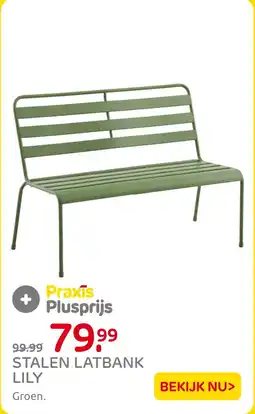 Praxis Stalen Latbank Lily aanbieding