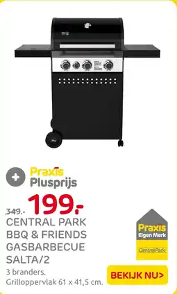 Praxis Central park bbq & friends gasbarbecue salta 2 aanbieding