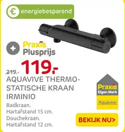 Praxis Aquavive thermo statische kraan irminio aanbieding