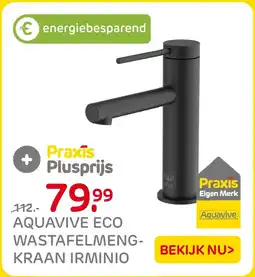 Praxis Aquavive Eco wastafelmeng kraan Irminio aanbieding