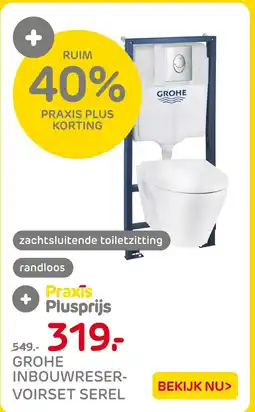 Praxis Grohe inbouwreser voirset serel aanbieding
