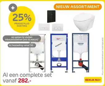 Praxis Op samen te stellen inbouwtoiletten aanbieding