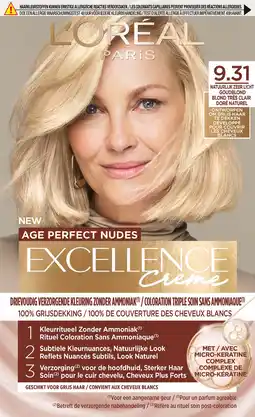 Etos L'Oréal Paris Excellence Crème Age Perfect Nudes 9.31 Licht Goudblond aanbieding