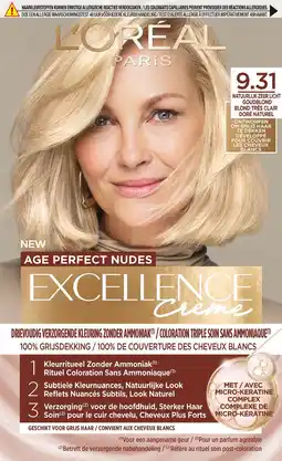 Etos L'Oréal Paris Excellence Crème Age Perfect Nudes 9.31 Licht Goudblond aanbieding