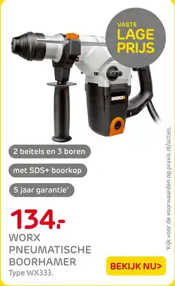 Praxis Worx pneumatische boorhamer aanbieding