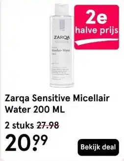 Etos Zarqa Sensitive Micellair Water 200 ML aanbieding