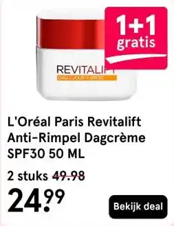 Etos L'Oréal Paris Revitalift Anti-Rimpel Dagcrème SPF30 50 ML aanbieding