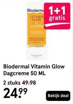 Etos Biodermal Vitamin Glow Dagcreme 50 ML aanbieding