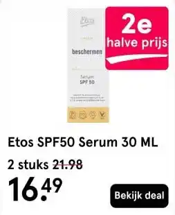 Etos Etos SPF50 Serum 30 ML aanbieding