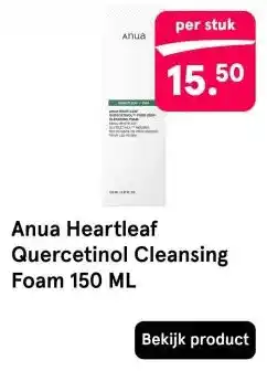 Etos Anua Heartleaf Quercetinol Cleansing Foam 150 ML aanbieding