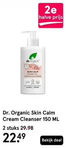 Etos Dr. Organic Skin Calm Cream Cleanser 150 ML aanbieding