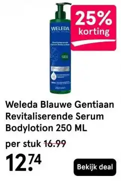 Etos Weleda Blauwe Gentiaan Revitaliserende Serum Bodylotion 250 ML aanbieding